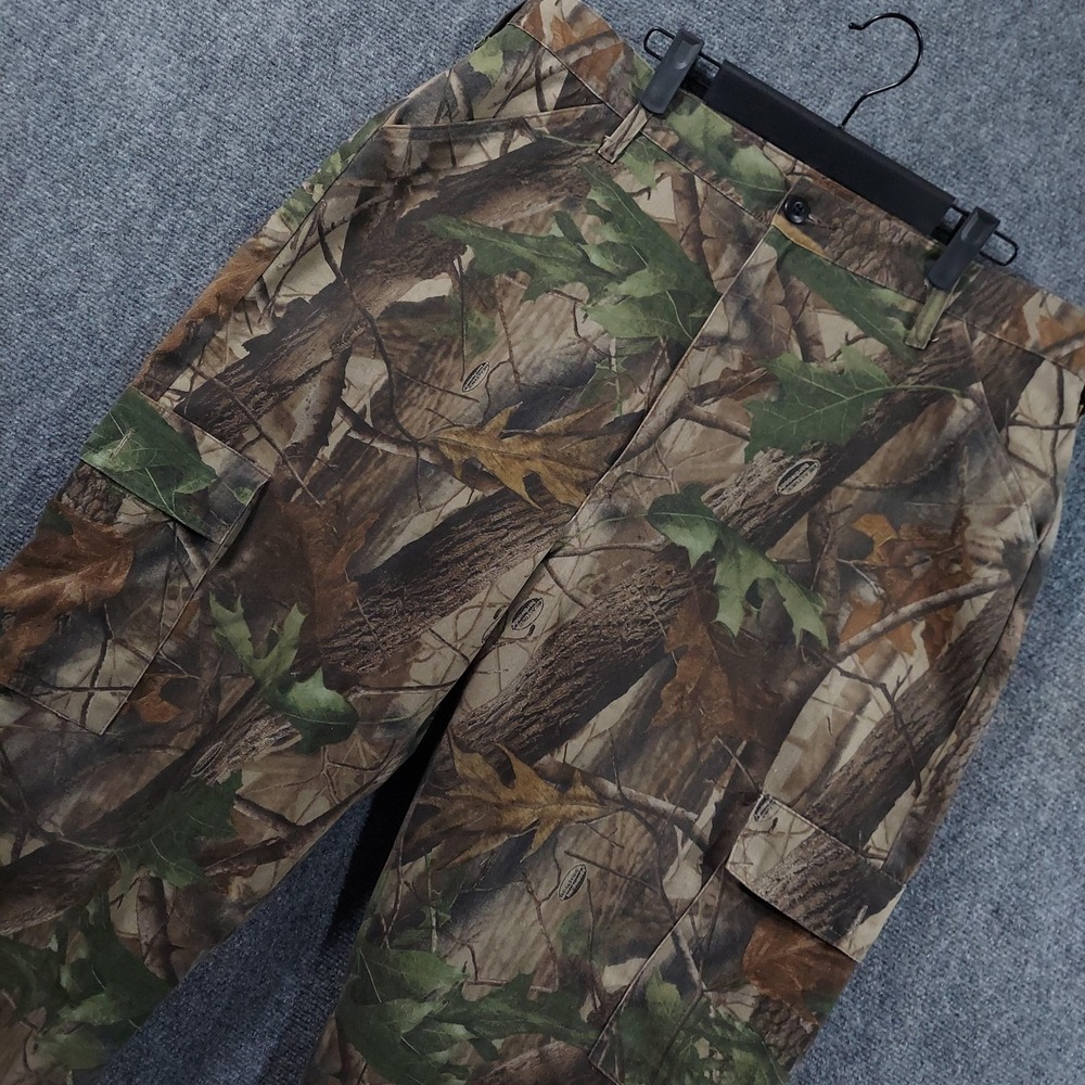 Walls Pants Mens Large Brown Realtree Camo Cargo Hunting Adjustable Waist